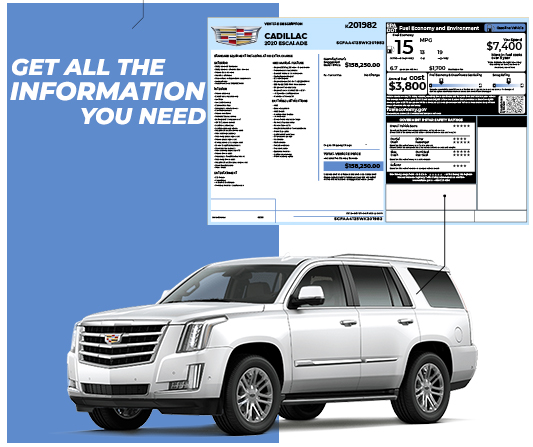 Cadillac Window Sticker Lookup