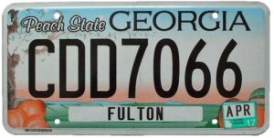 a picture of a Georgia license plate