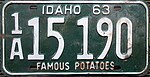 a picture of a Idaho license plate