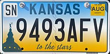 a picture of a Kansas license plate