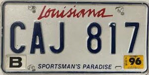 a picture of a Louisiana license plate