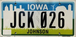 a picture of a lowa license plate