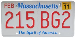 a picture of a Massachusetts license plate