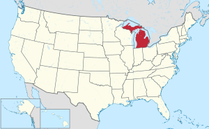 Picture map of Michigan