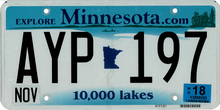 a picture of a Minnesota license plate