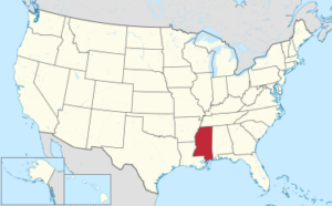 Picture map of Mississippi