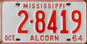 a picture of a Mississippi license plate