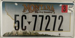 a picture of a Montana license plate