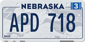 a picture of a Nebraska license plate