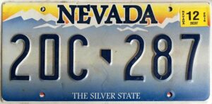 a picture of a Nevada license plate