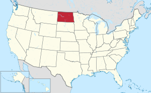 a map of North Dakota