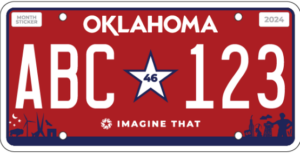 a picture of a Oklahoma license plate