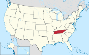 a map of Tennessee