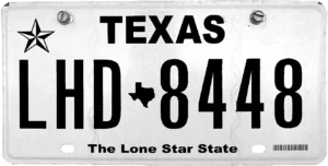 a picture of a Texas license plate