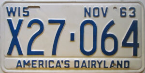 a picture of a Wisconsin license plate