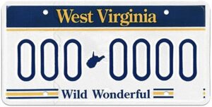 a picture of a west virginia license plate