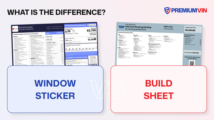 what’s the difference window sticker vs build sheet