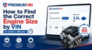 How to Find the Correct Engine Size by VIN in Under a Minute