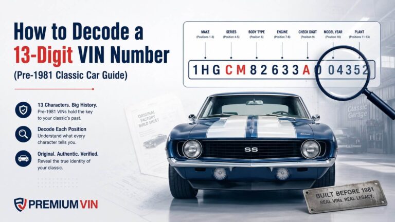 How to decode 13-digit VIN cover