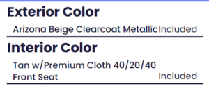 PV Interior and Ext Colors