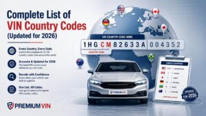 Complete List of VIN Country Codes (Updated for 2026)