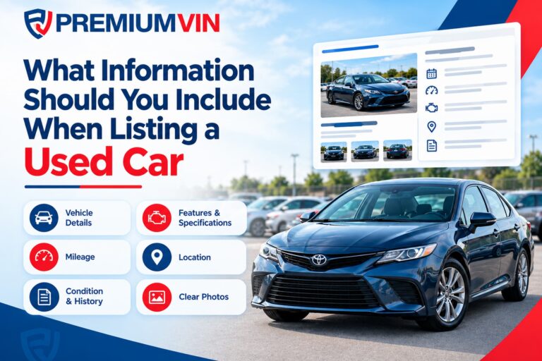 What Information Should You Include When Listing a Used Car?